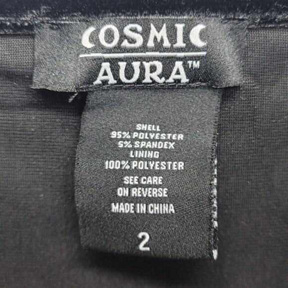 Hot Topic 2 Plus Size Cosmic Aura Black Velvet Lace Midi Dress 2X 18 20 - Picture 7 of 8